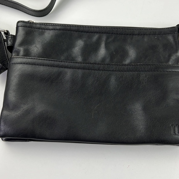 Pelle RFID Black Leather Crossbody bag/purse - Picture 2 of 9